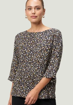 Zero Blusen*Bluse geblümt mit 3/4 Arm blackcream