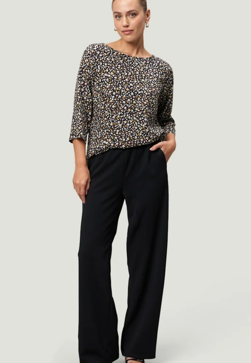 Zero Blusen*Bluse geblümt mit 3/4 Arm blackcream