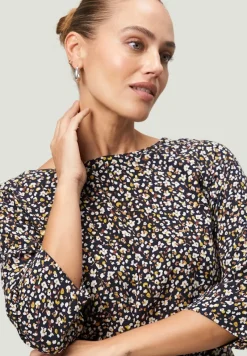 Zero Blusen*Bluse geblümt mit 3/4 Arm blackcream