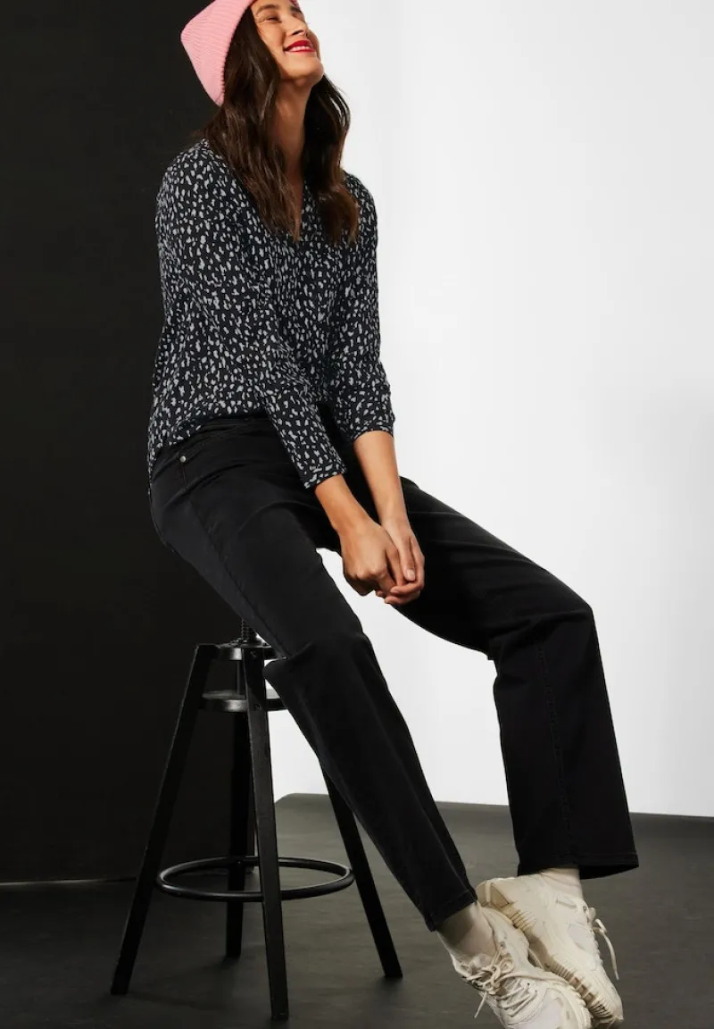 Street One Blusen*Bluse im Allover Print Black