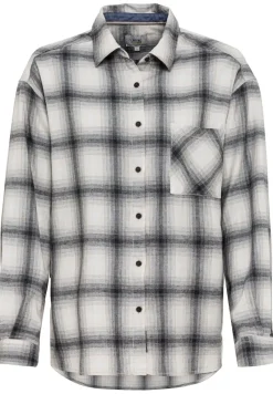 Camel Active Blusen*Bluse in kariertem Flanell heather grey check