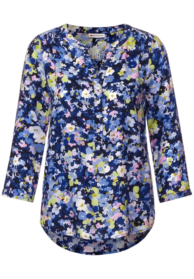 Street One Blusen*Bluse mit Blumen Muster grand blue