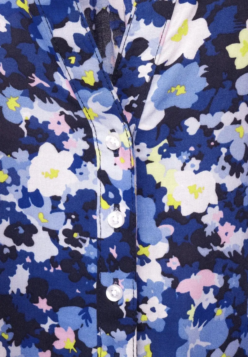 Street One Blusen*Bluse mit Blumen Muster grand blue