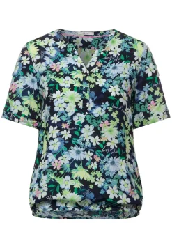 Cecil Blusen*Bluse mit Blumen Print deep blue