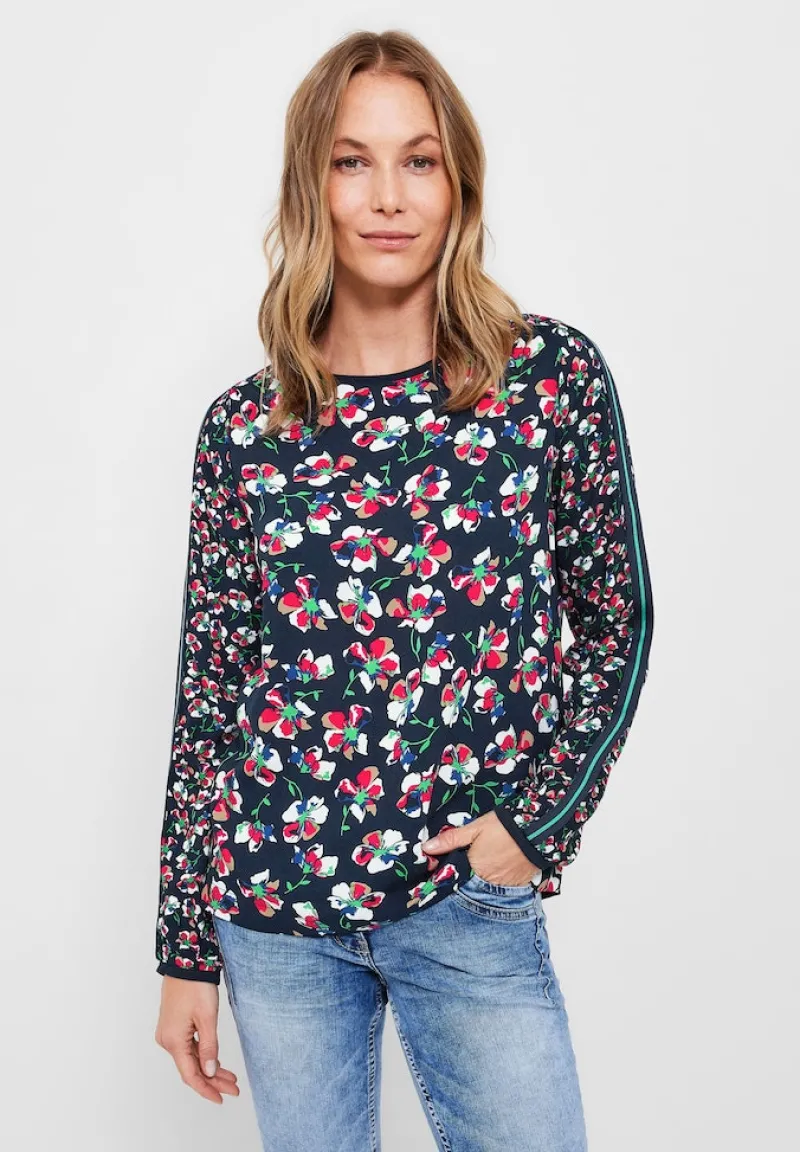 Cecil Blusen*Bluse mit Blumen Printmix deep blue