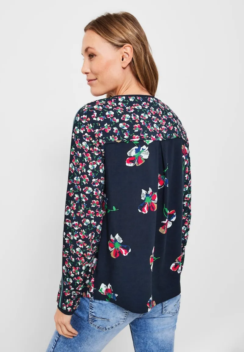 Cecil Blusen*Bluse mit Blumen Printmix deep blue