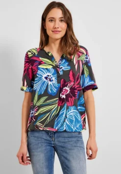 Cecil Blusen*Bluse mit Blumenprint easy khaki