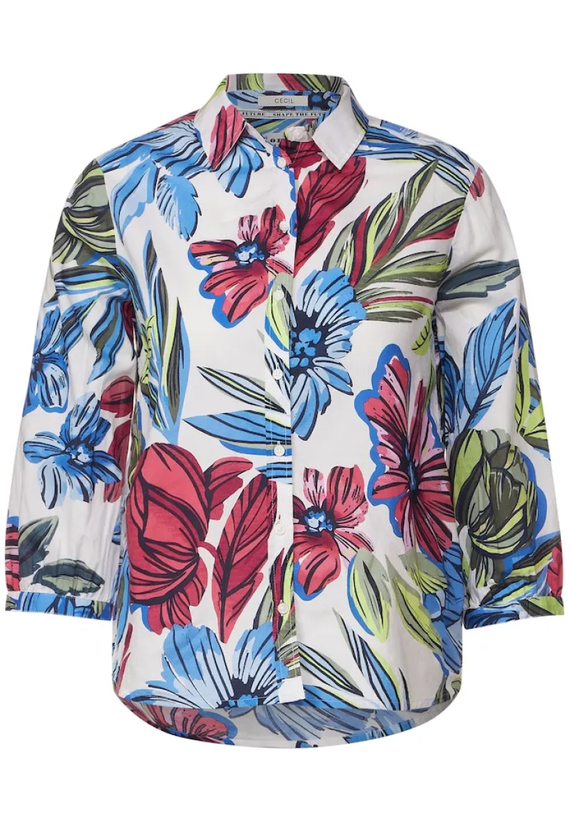 Cecil Blusen*Bluse mit Blumenprint vanilla white
