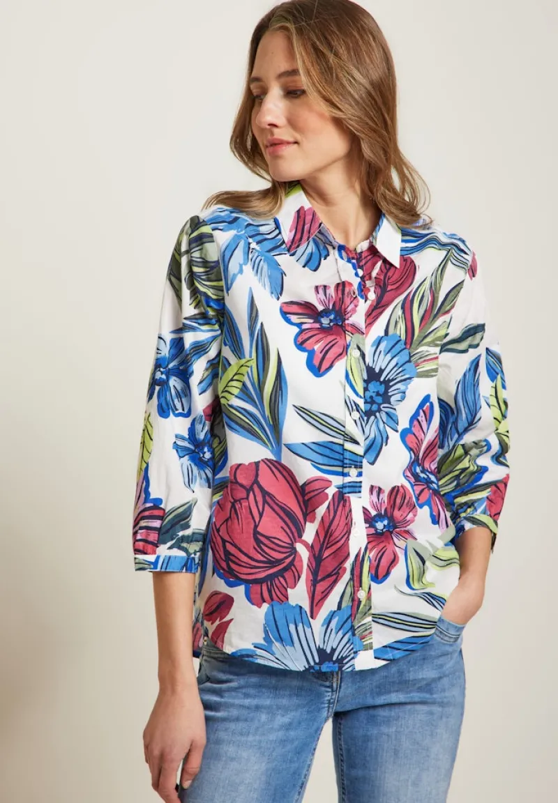 Cecil Blusen*Bluse mit Blumenprint vanilla white
