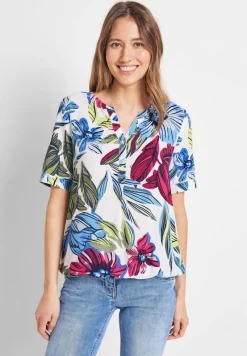 Cecil Blusen*Bluse mit Blumenprint vanilla white