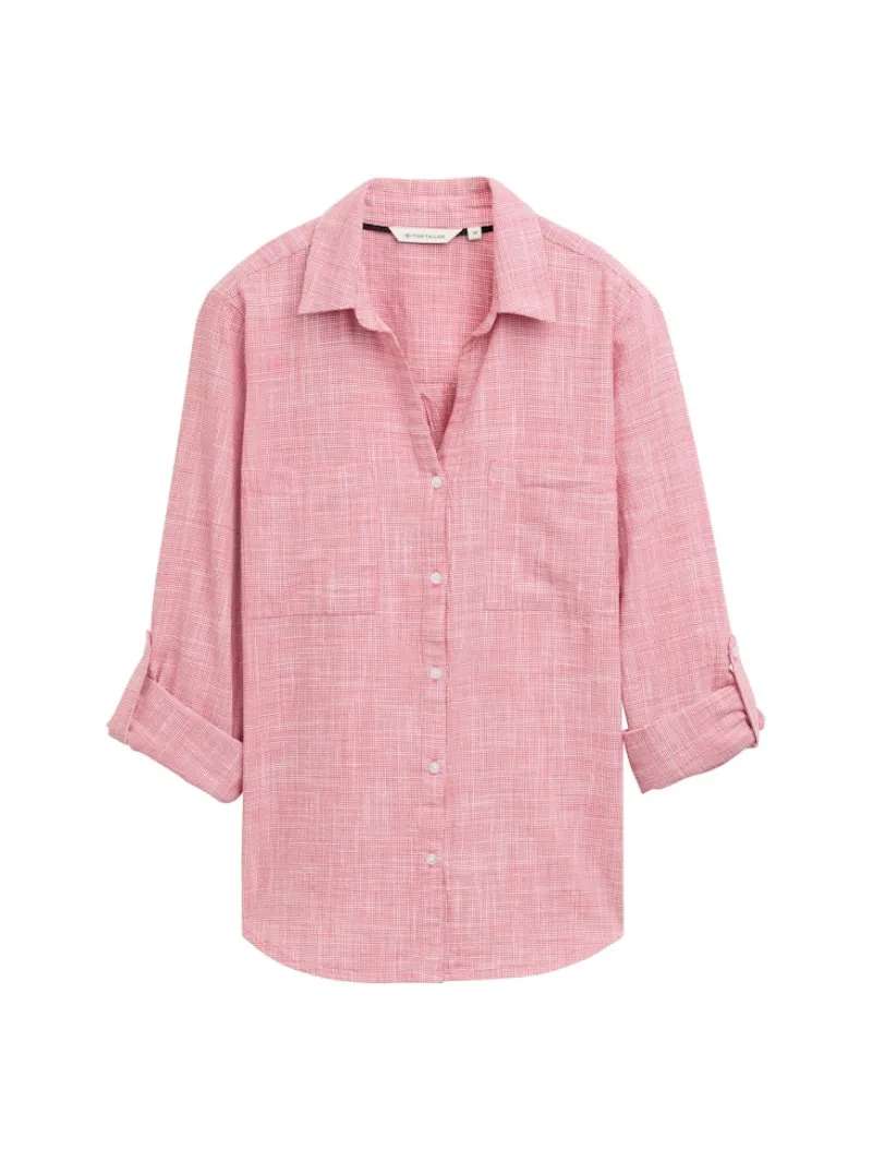 Tom Tailor Blusen*Bluse mit Brusttaschen berry red