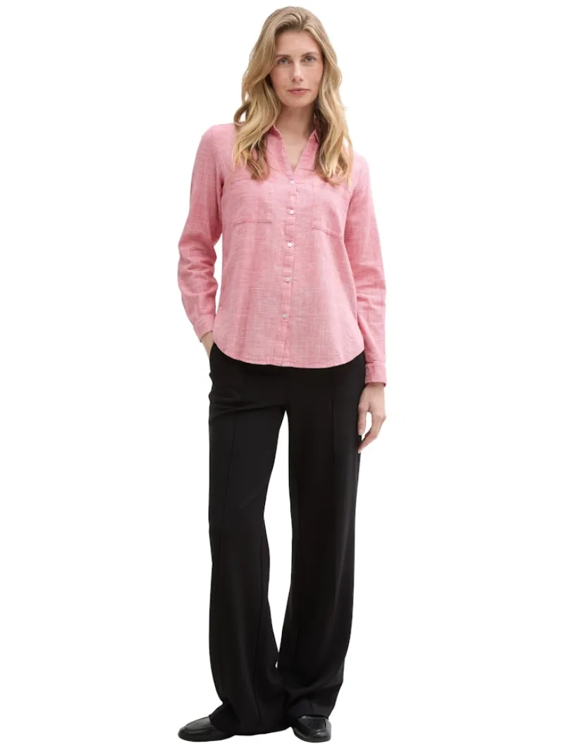 Tom Tailor Blusen*Bluse mit Brusttaschen berry red