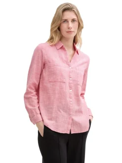 Tom Tailor Blusen*Bluse mit Brusttaschen berry red