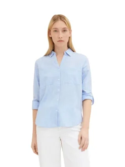 Tom Tailor Blusen*Bluse mit Brusttaschen dreamy blue