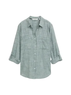 Tom Tailor Blusen*Bluse mit Brusttaschen explorer green