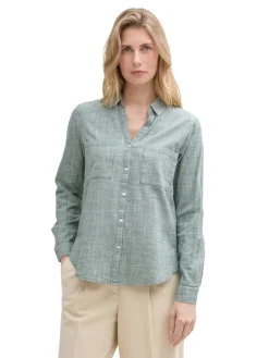 Tom Tailor Blusen*Bluse mit Brusttaschen explorer green