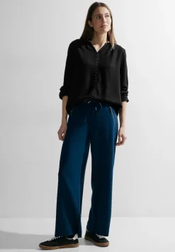 Cecil Blusen*Bluse mit Dekosteinen Black