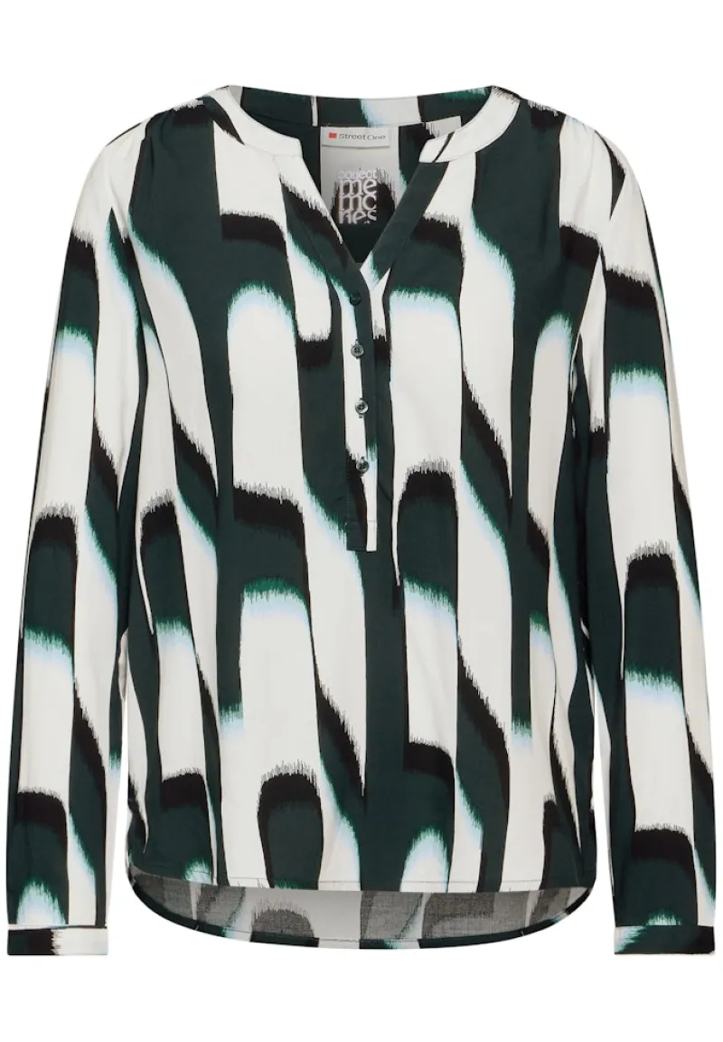 Street One Blusen*Bluse mit grafischem Muster hunter green