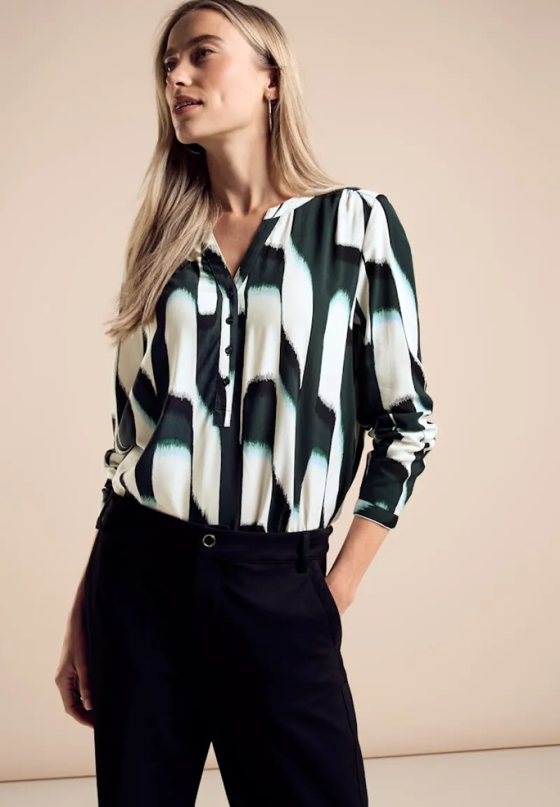 Street One Blusen*Bluse mit grafischem Muster hunter green