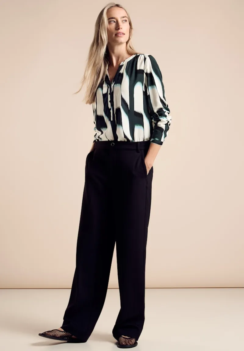 Street One Blusen*Bluse mit grafischem Muster hunter green