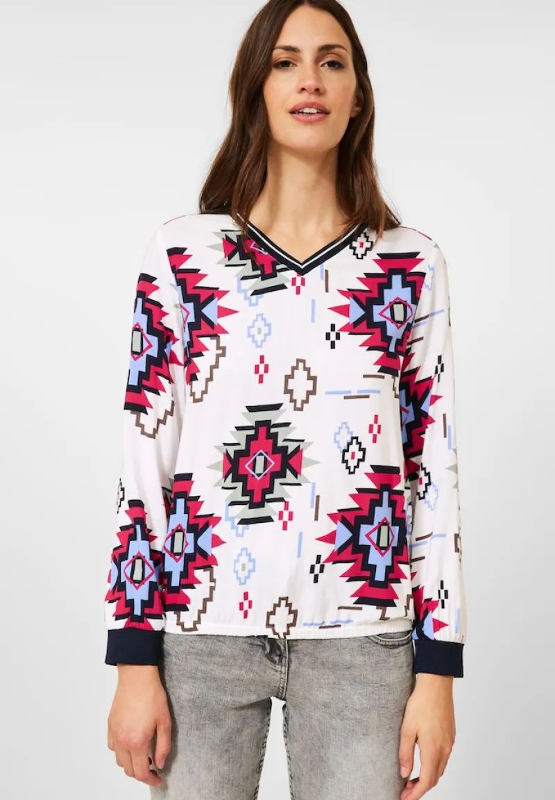 Cecil Blusen*Bluse mit grafischem Print vanilla white