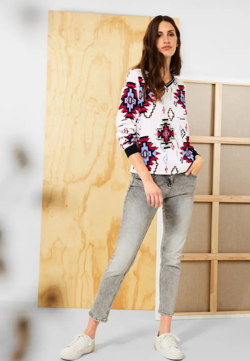 Cecil Blusen*Bluse mit grafischem Print vanilla white