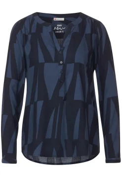Street One Blusen*Bluse mit grafischem Print deep blue