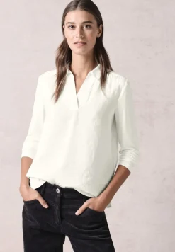 Cecil Blusen*Bluse mit Jersey-Arm vanilla white