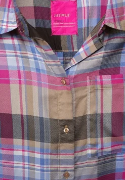 Street One Blusen*Bluse mit Karomuster dark deer brown