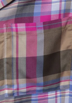 Street One Blusen*Bluse mit Karomuster dark deer brown