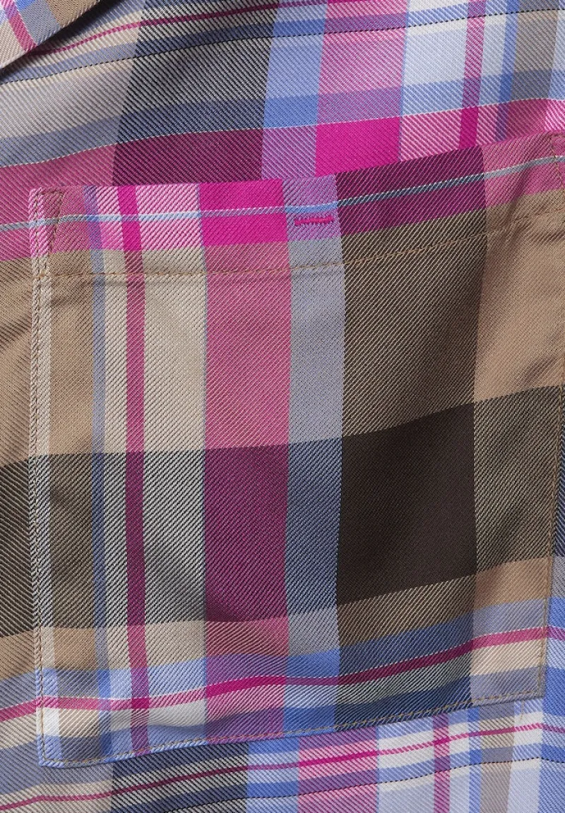 Street One Blusen*Bluse mit Karomuster dark deer brown