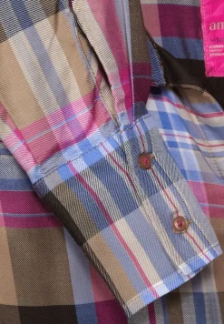 Street One Blusen*Bluse mit Karomuster dark deer brown