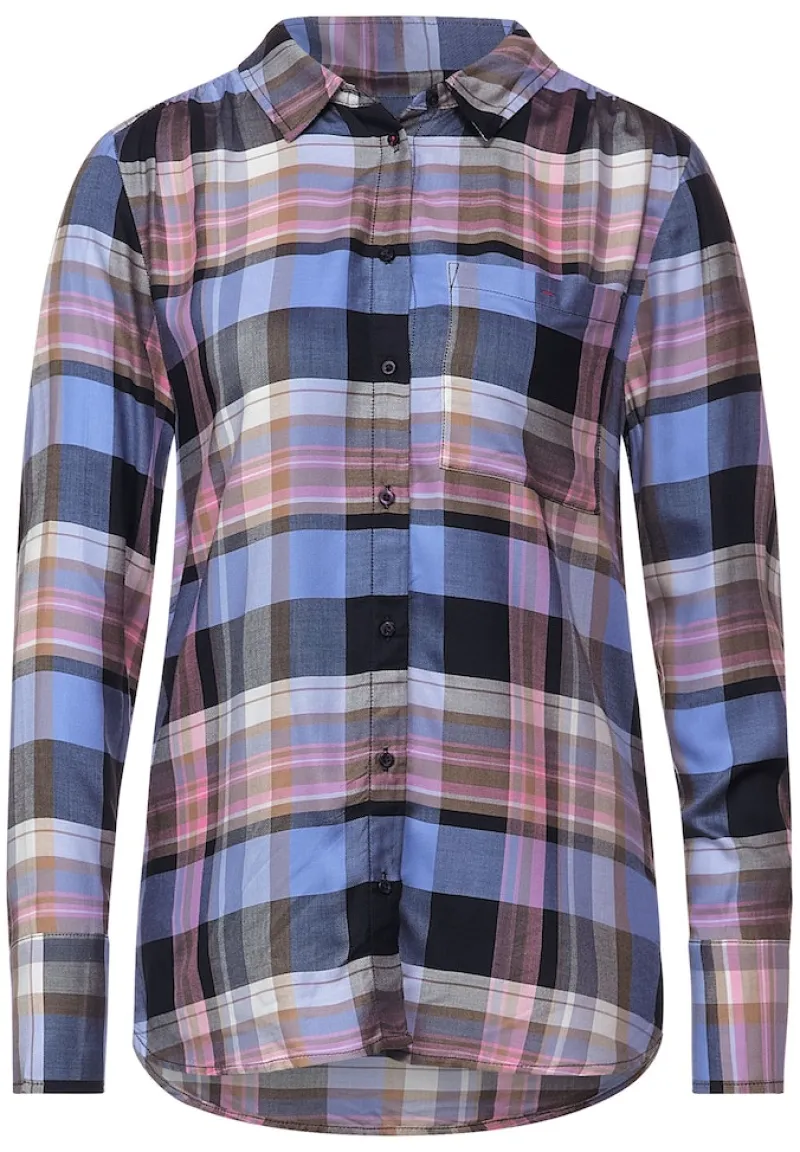 Street One Blusen*Bluse mit Karomuster dazzling blue