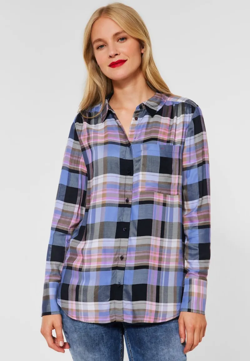 Street One Blusen*Bluse mit Karomuster dazzling blue