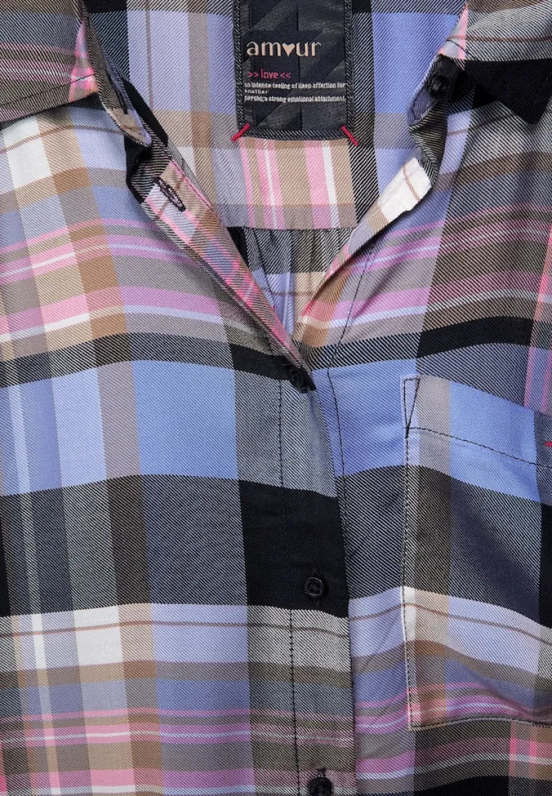 Street One Blusen*Bluse mit Karomuster dazzling blue