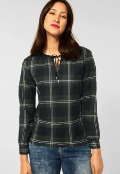 Street One Blusen*Bluse mit Karomuster full olive
