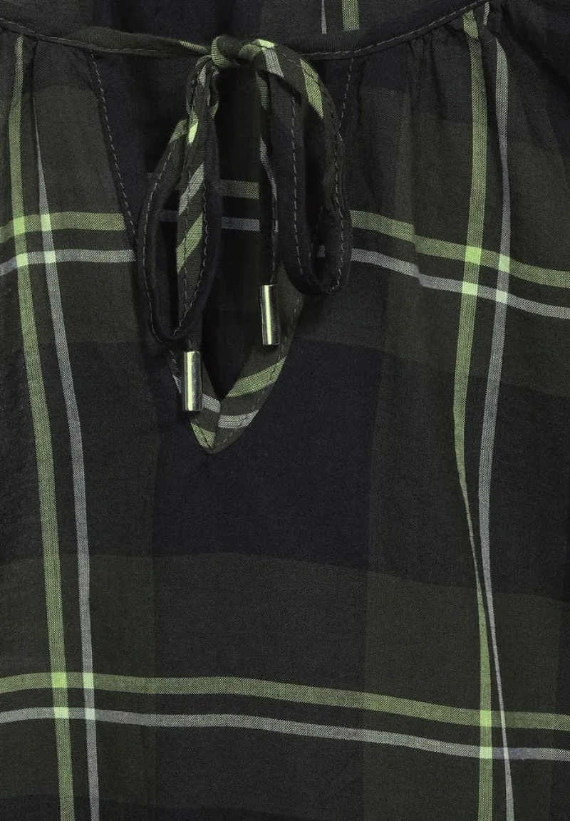 Street One Blusen*Bluse mit Karomuster full olive
