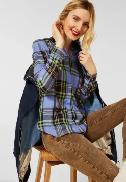 Street One Blusen*Bluse mit Karomuster vivid blue
