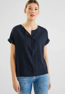 Street One Blusen*Bluse mit Klappenkragen deep blue