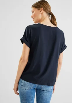 Street One Blusen*Bluse mit Klappenkragen deep blue