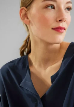 Street One Blusen*Bluse mit Klappenkragen deep blue
