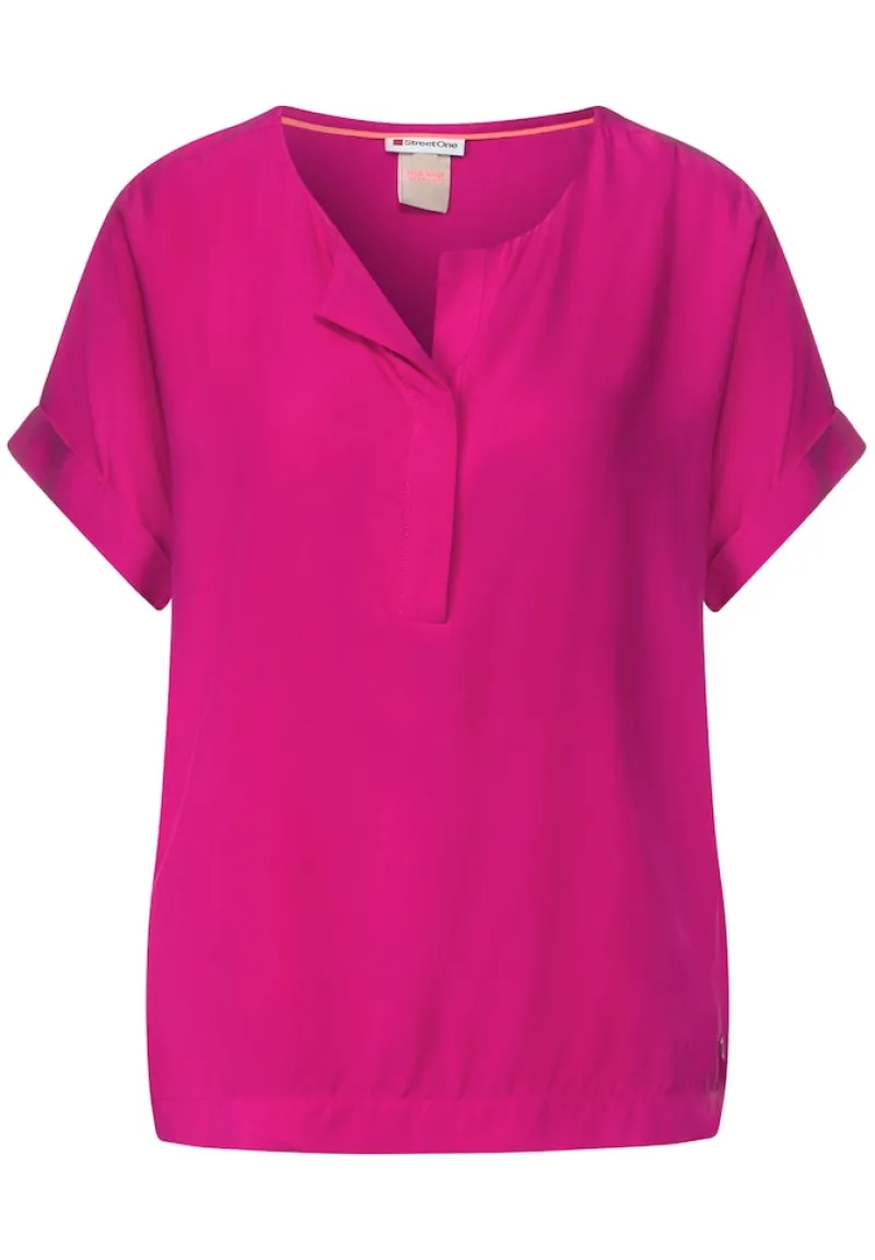 Street One Blusen*Bluse mit Klappenkragen nu pink