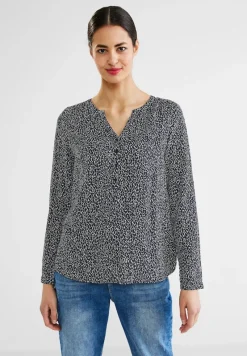 Street One Blusen*Bluse mit kurzer Knopfleiste deep blue