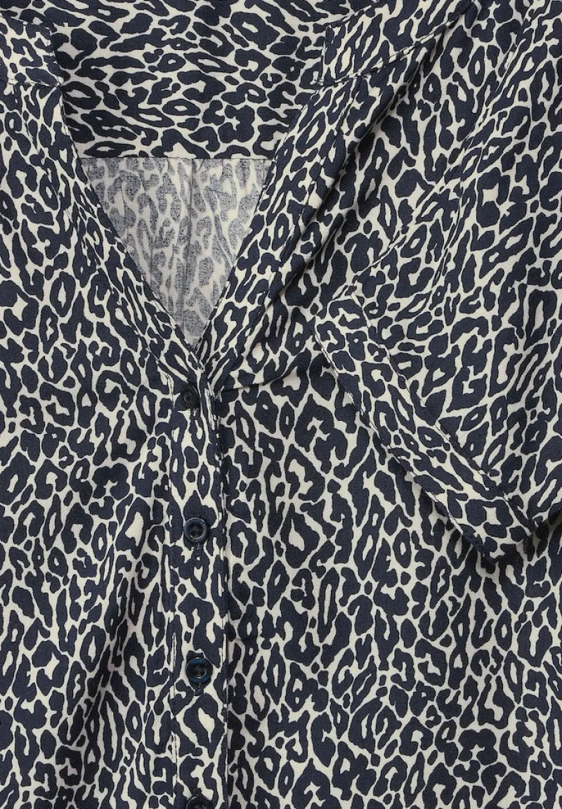 Street One Blusen*Bluse mit kurzer Knopfleiste deep blue