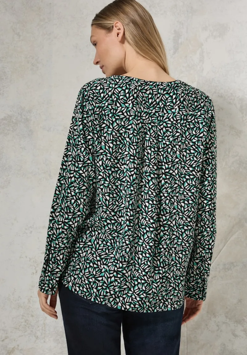 Cecil Blusen*Bluse mit Minimal Print Black