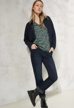 Cecil Blusen*Bluse mit Minimal Print Black