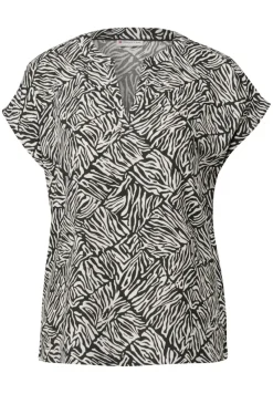 Street One Blusen*Bluse mit Minimal Print pine grove green