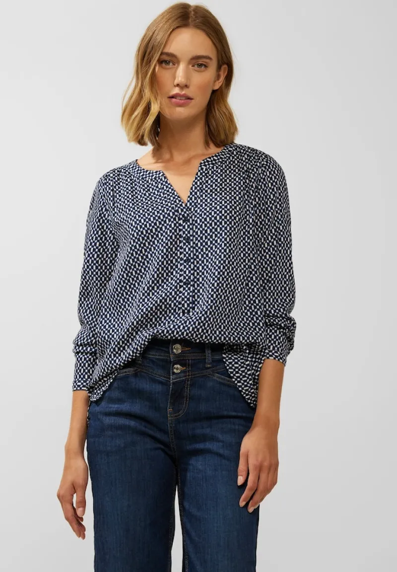 Street One Blusen*Bluse mit Minimalprint deep blue