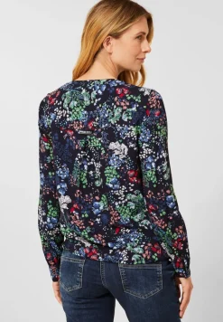 Cecil Blusen*Bluse mit Minimalprint deep blue