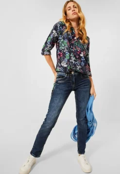 Cecil Blusen*Bluse mit Minimalprint deep blue